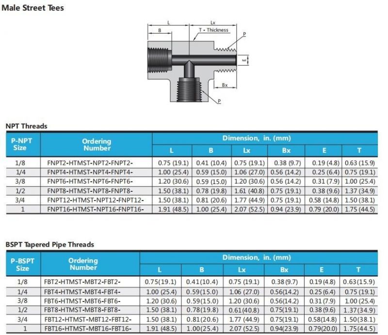 Stainless Steel Ultra-High Pressure 15000 Psi Tube Pipe Fittings Adapter Coupling Elbow Tee Cross