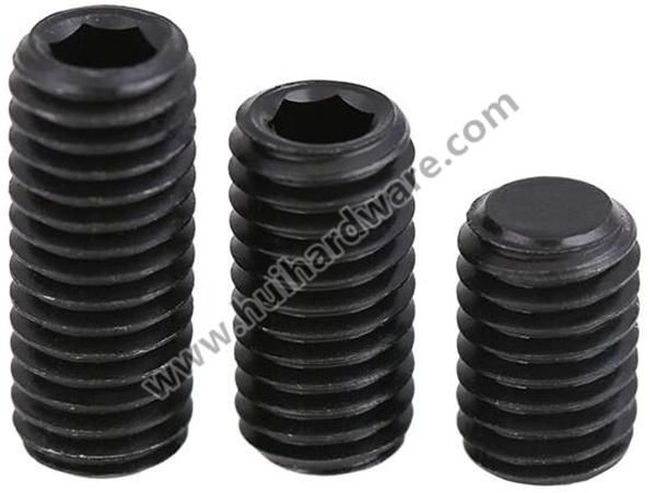 Carbon Steel Class 12.9 Hexagon Socket Set Screws with Flat Point M2-M24