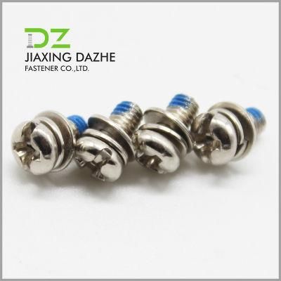 Compound Slotted Machine Sems Screw with Nylok Stainless Steel Screw