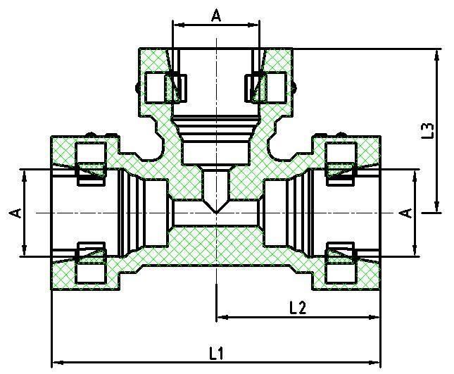 T Type Building Blocks Pneumatic Quick Connector for Trucks