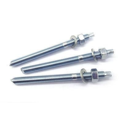 Chemical Anchor Bolt Carbon Steel Chemical Stud Anchor Bolt with Hex Nut and Washer