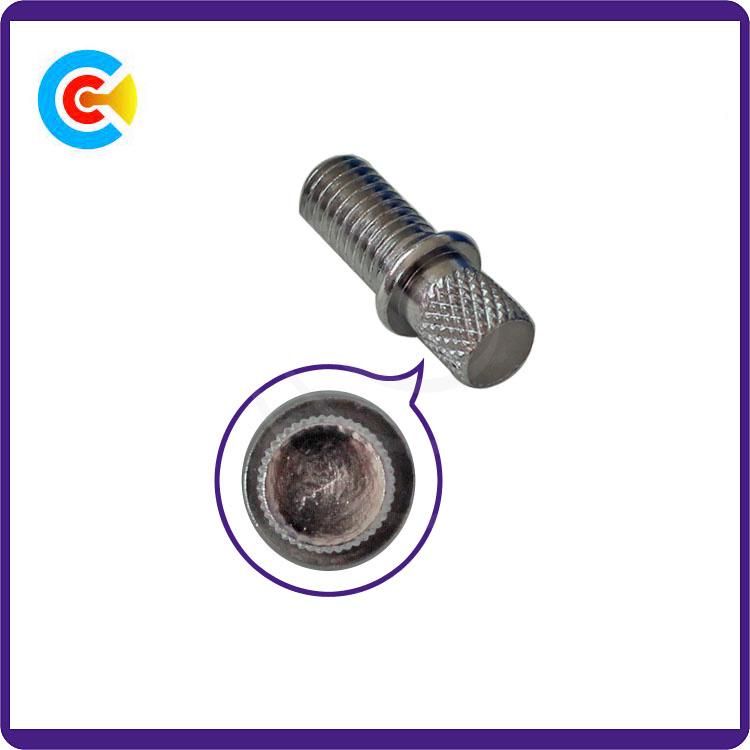 Customizable Steel Steel Black Finish Knurled Thumb Screw with Washer