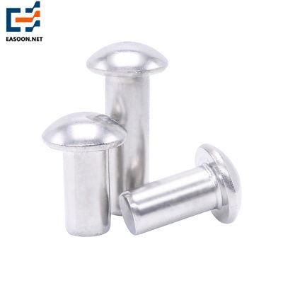 Carbon Steel Round Head Rivet DIN124 Round Base Metal Rivets with Chamfer 904L Stainless Steel Round Head Rivets