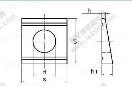 Carbon Steel DIN 434 Square Washers with Preferential Price and High Strengh and High Quality