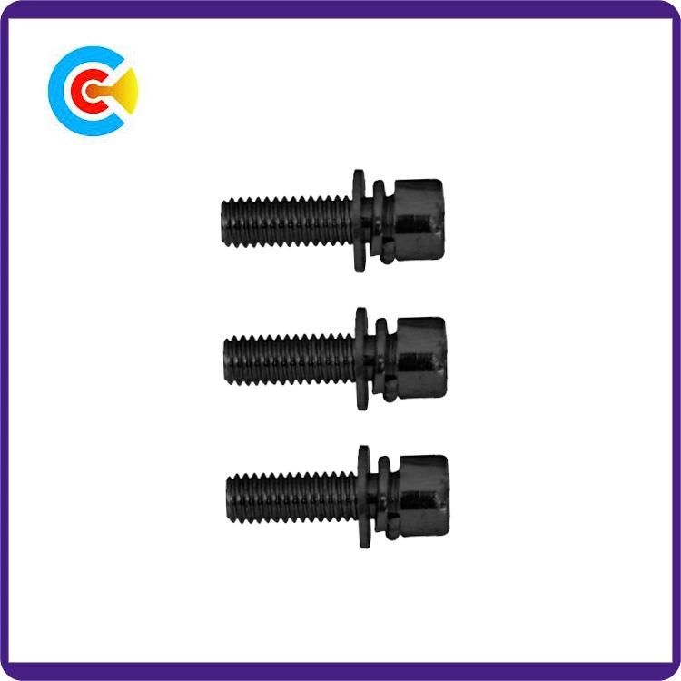 Custom Stainless Steel/4.8/8.8/10.9 Fastener Hexagon Cheese Head Screw with Washer