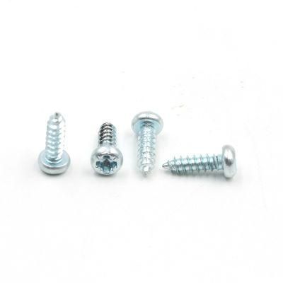 Stainless Steel Carbon Cross Pan Head Slotted Self Tapping Small Thread Forming Screw for Plastic