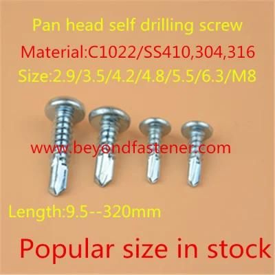 Pan Head Screw Self Drilling Screw/ Tek Screw Wing Tek Screw/Bimetal Screw