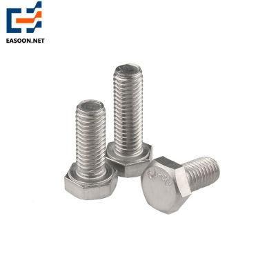 SS304 SS316 Hex Bolt M24 Heavy Hex Head Bolt &amp; Nut DIN933 Full Thread Finished Hex Cap Bolt A2-70 Fasteners Made in China