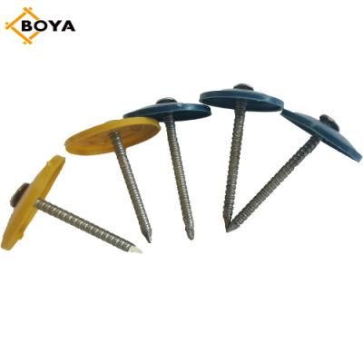 Electro Galvanized Plastic Umbrella Head Roofing Nail