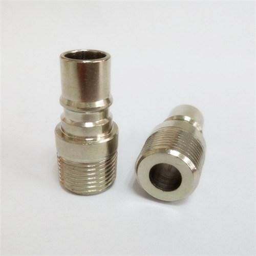 Staubli Rmi Shut-off Brass Hex Male Nipple Adapter with Plated