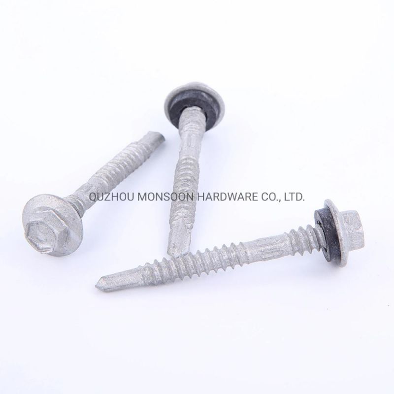 Hex Flange Washer Head Self Drilling Screw with EPDM Washer