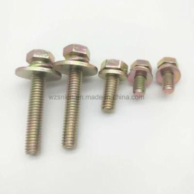 Hex Head Bolt with Flat Washer and Spring Washer