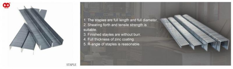 Factory Price Direct Manufacturer in Anhui Galvanized 20ga A11 Series Staple Collated Nails.
