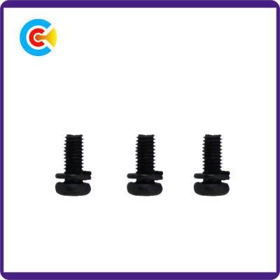 DIN/ANSI/BS/JIS Carbon-Steel/Stainless-Steel Cross Plate Head Pad Screws for Building/Electric