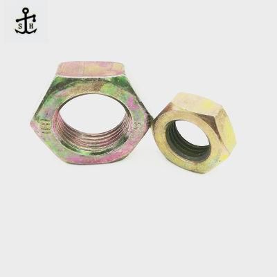 China Manufacturing Custom CNC DIN 439 Zinc Plated Hexagon Thin Nut 3mm 8mm 75 mm M1.6-M52