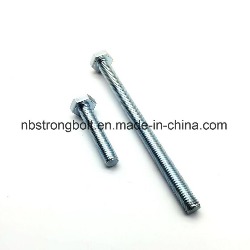 DIN933 Hexagonal Bolts Plated with Zinc