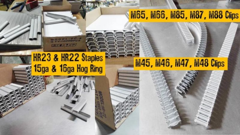 15ga Hr22 Staples for Mattress, Hog Rings, 3/4-Inch D Rings