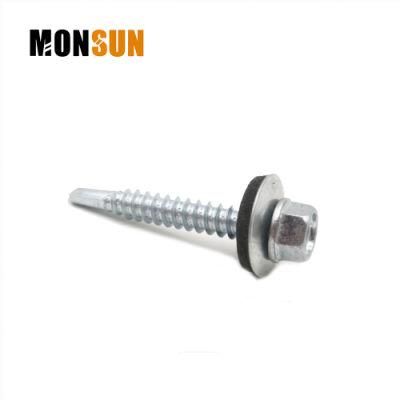 DIN7504K SDS Hex Head with EPDM Boned Washer Hard Zinc Roofing Screw