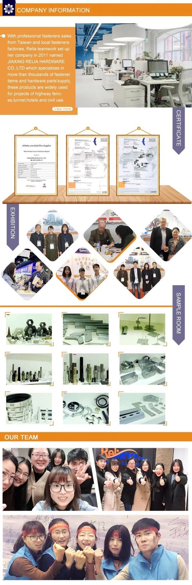 Customized Stamping Part Accessories for Auto Stripping Machine