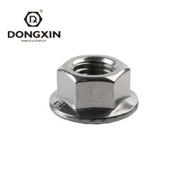 M8 Stainless Steel 304 316 A2-70 Hex Flange Nut Fastener