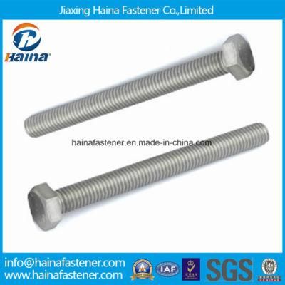 A2 A4 Stainless Steel DIN933 DIN931 ASME Heavy Hexagon Bolt with Nut ISO Certificated