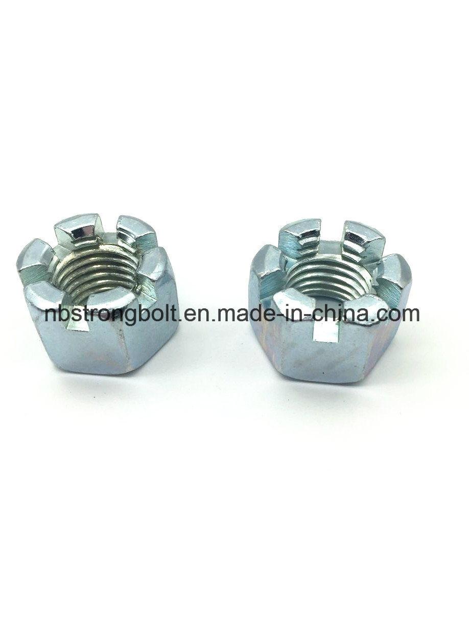 Hex Slotted Nut DIN935 with Zp