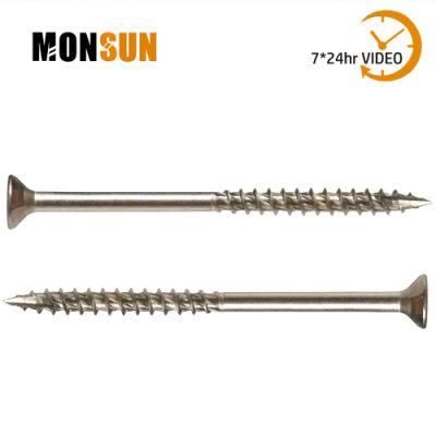 Zinc Plated Flat Head with Ribs Turbo Wood Deck Screws