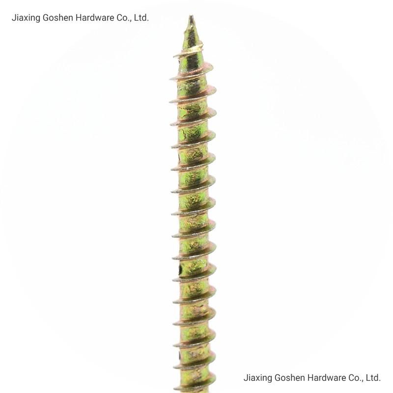 Color-Zinc Cross Recessed Countersunk Head Chipboard Screws High Quality Flat Head Chipboard Screw