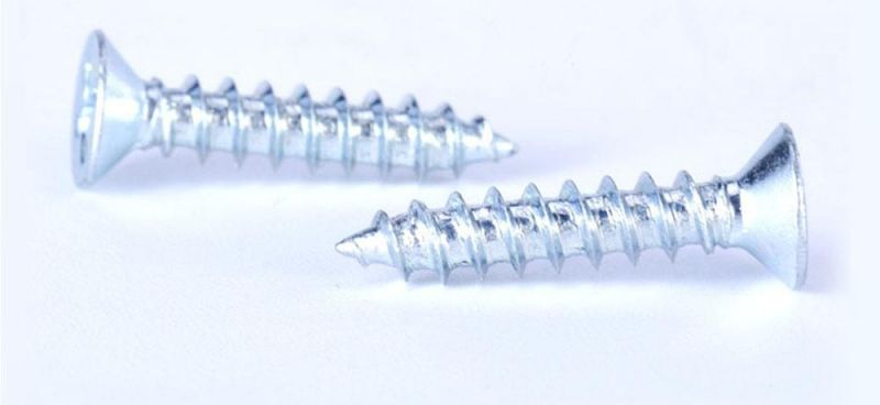 Yellow /Blue /Clear Zinc Coating Csk Head Pozidriv Self Tapping Thread Chipboard Screw for Particleboard & Plywood