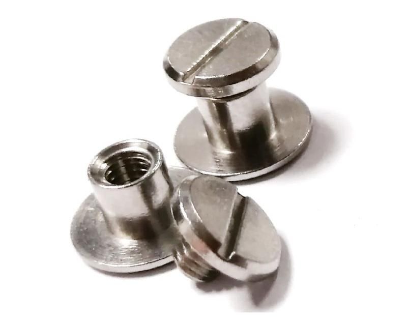 Nickel Plated Carbon Steel Chicago Male Female Slotted Screw Posts