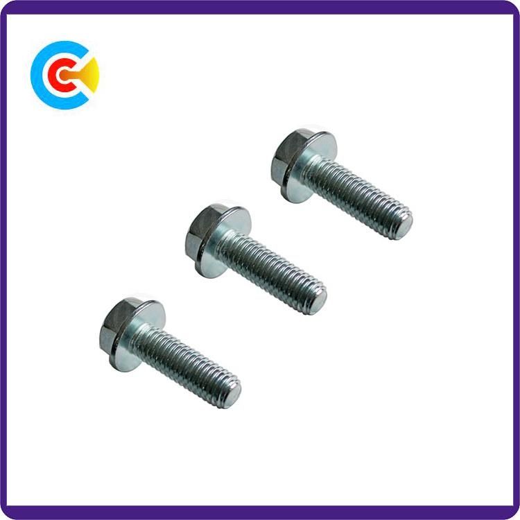 GB/DIN/JIS/ANSI Carbon-Steel/Stainless-Steel 4.8/8.8/10.9 Flange Screw for Bridge Building Railway