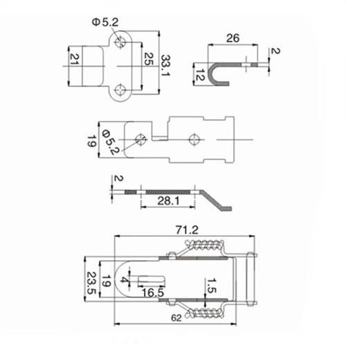 Double Spring Damping Latches for Vibration Machinery