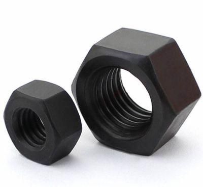 Factory Customized M6-M36 1/2 5/8 3/4 Black Finished ASTM A194 Heavy 2h Nut