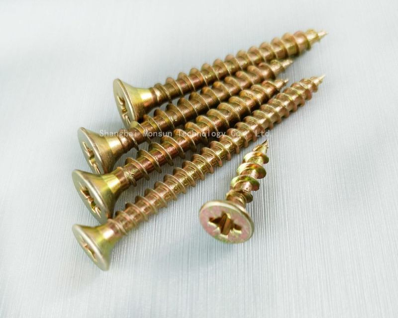Pz Recess Galvanized Double Countersunk Head Self-Tapping Particleboard Screws
