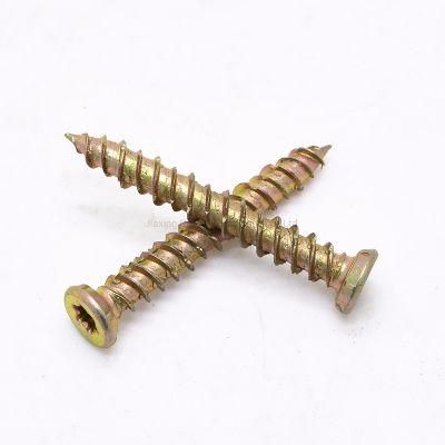 Carbon Steel Yellow Zinc Plated Concrete Screws Material C1022
