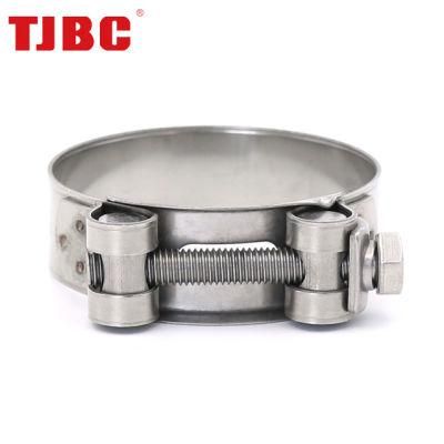 175-187mm Stainless Steel Heavy Duty Tube Clamp, T-Bolt Hose Clamp with Single Bolt, Ear Clamp Pipe Clamp Hose Clamp Clips