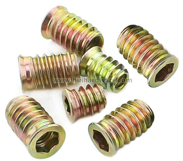Iron Internal and External Tooth Furniture Nuts