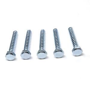 Hexagon Head Screws Outer Hex Self-Tapping Sharp Tail Screw Wood Bolts Blue and White Zinc Bolt DIN571 30mm-200mm Length Wood Screw