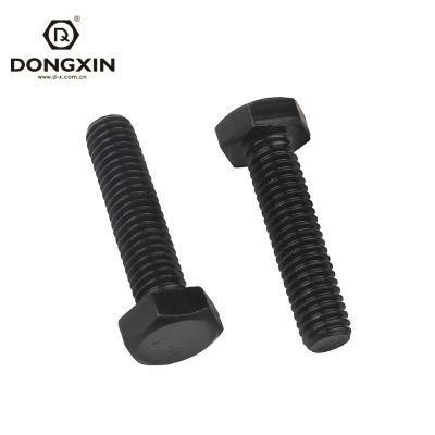 M4 Hexagon Bolt and Nut Fastener DIN 933 DIN931 Black Carbon Steel Hex Bolt