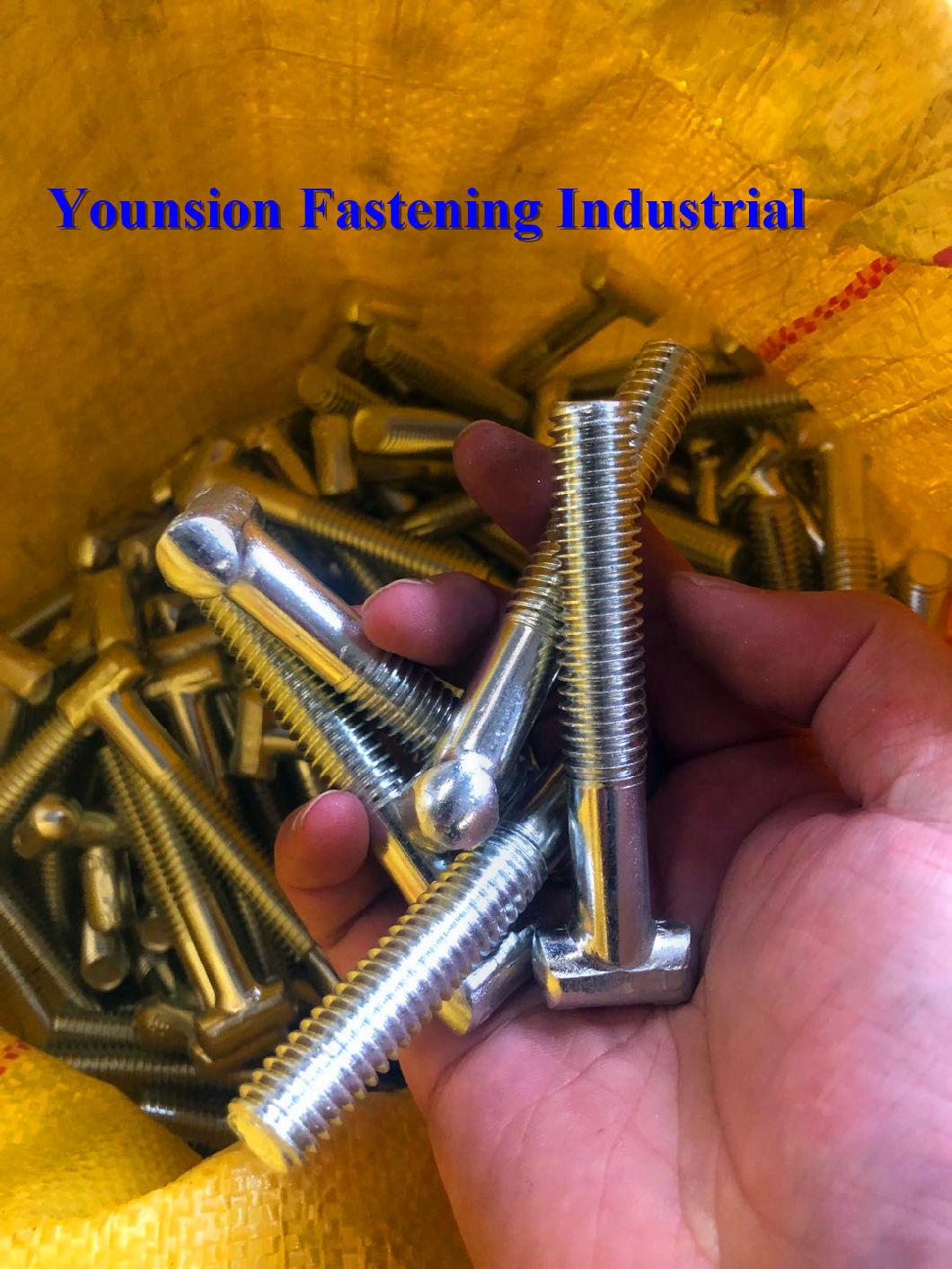 White or Yellow Zp T Head Bolt and Nut for Construction Clamp Usage
