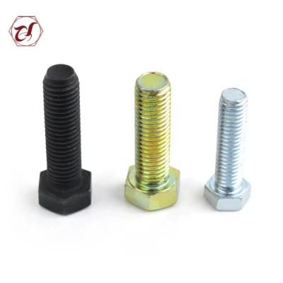 DIN933 Yellow Zinc Plated Gr4.8 Full Thread Hex Bolt/High Strength Bolt/Black Bolt