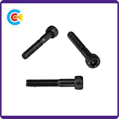 DIN/ANSI/BS/JIS Carbon-Steel/Stainless-Steel Black Zinc Cylindrical Head Hexagon Machine Screws