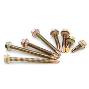 Carbon Steel Yellow Zinchex Flange Head Self Drilling Screws