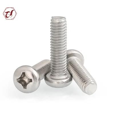 A4 SS316 DIN7985 Stainless Steel 316 Phillips Cross Recessed Pan Head Machine Screw