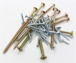 Yellow Passivated and Stainless Steel Chipboard Screw