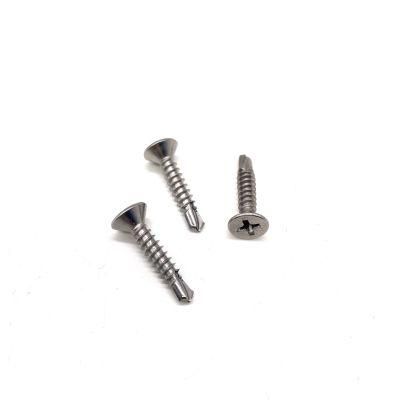 Ss410 Stainless Steel 304 316 Phillips Cross Recessed Countersunk Head Self Drilling Screw
