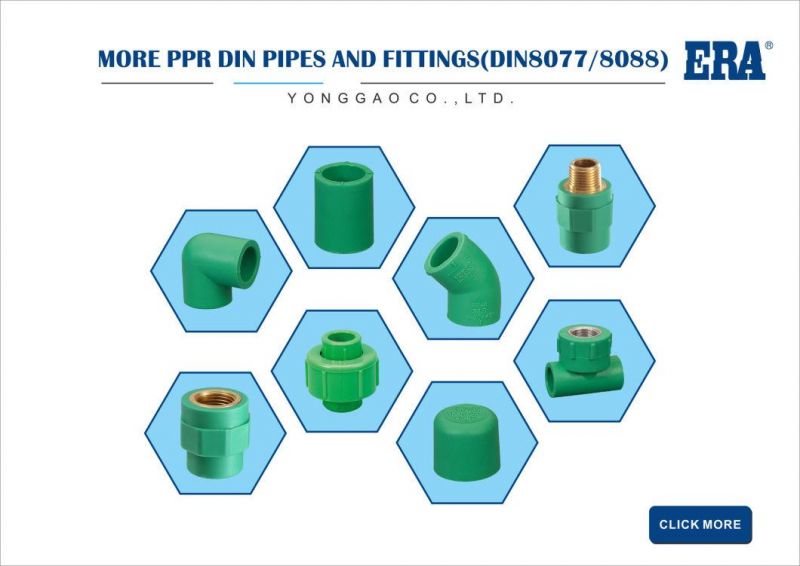 Era Piping Systems (DIN8077/8088) Dvgw PPR Pipe Fitting Short Pipe for Flange