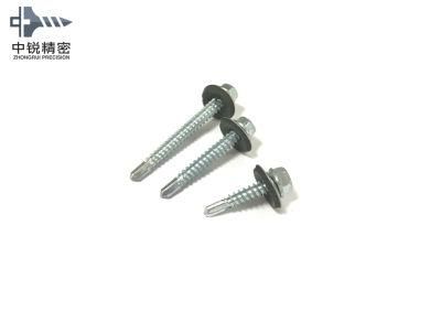 Roofing Screw St Type Bsd for Metal Sheet with EPDM Washer Size 4.8X20mm Zinc Plated DIN7504K Self Drilling Screw