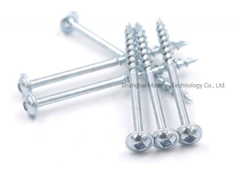 Coarse Zinc-Plated Steel Square-Head Particleboard Screw