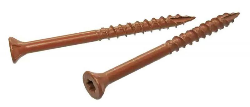 Brown/Green/Tan Ruspert Coarse Thread Flat Head Wood Composite Screw